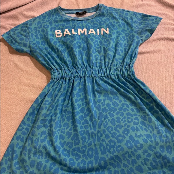 Balmain Other - Balmain Kids Leopard Print Blue Nightgown